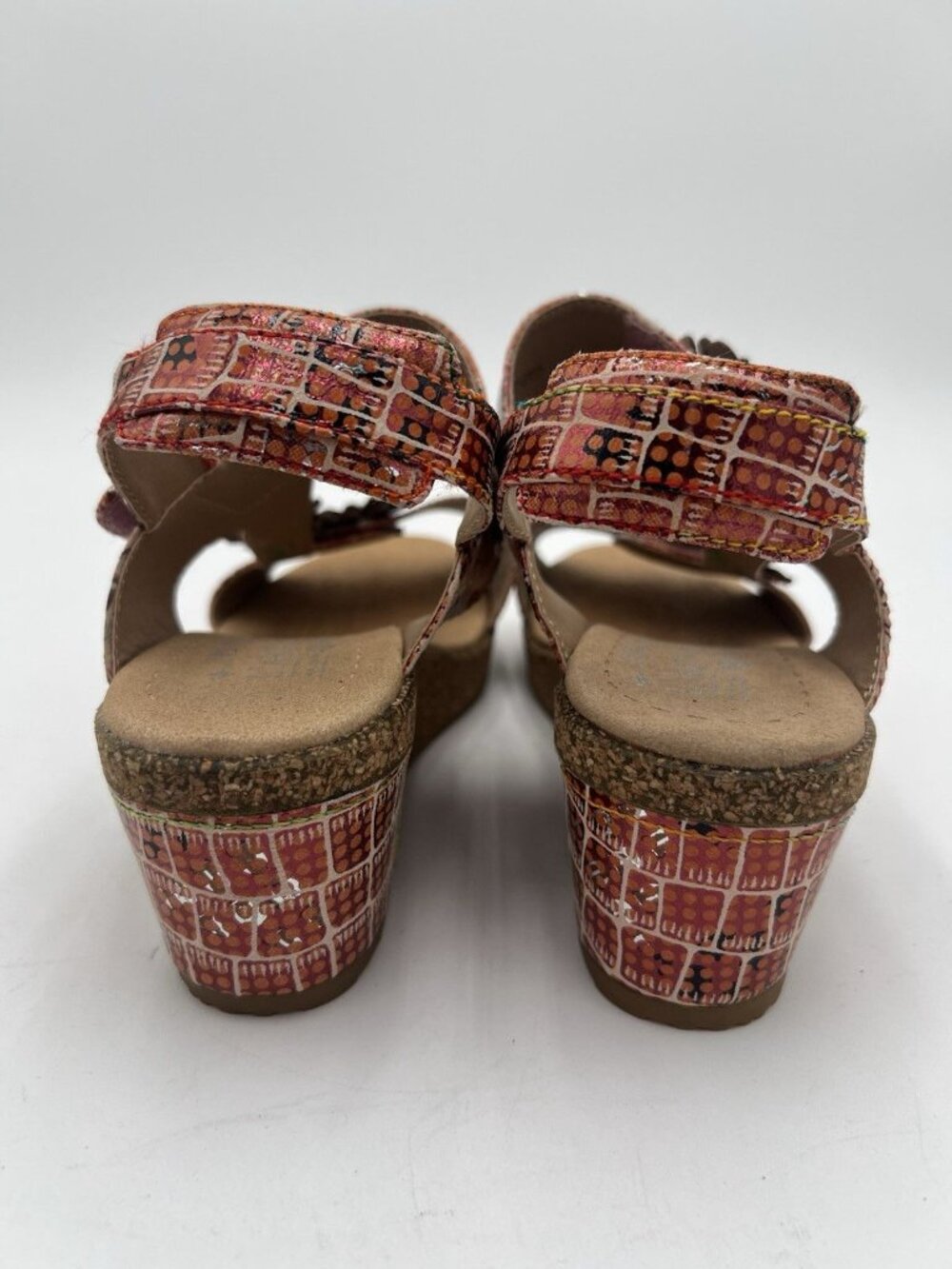 L’Artiste Spring Step Floral Platform Sandals Womens EU 38 Boho Leather Comfort - Picture 6 of 11